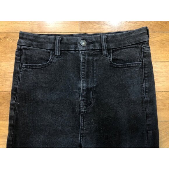 American Eagle Outfitters Next Level Stretch Curvy Highest Rise Blk Jegging Sz 4 - Picture 2 of 11